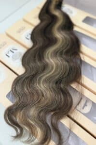 טרסים - שיער חום גוונים גלי